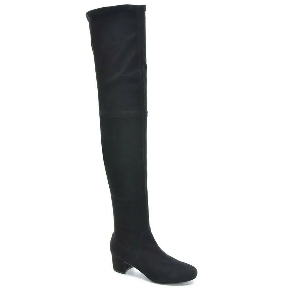 & Other Stories Black Thigh High Stretch Boots 38 New